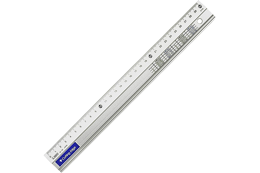 アルミ製の定規